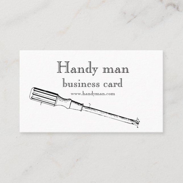 Antique tools business card for handy man (Front)