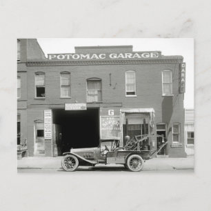 Antique Tow Truck, 1920s Postcard