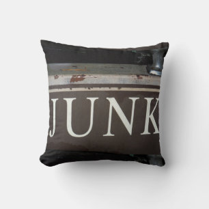 Antique tow truck sign...JUNK Throw Pillow