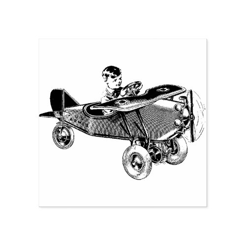  ANTIQUE TOY AIRPLANE Rubber Stamp  