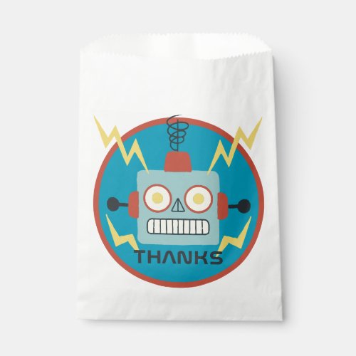 Antique Toy Robot Birthday Favor Bag