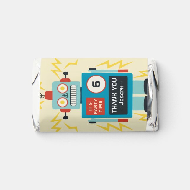 Antique Toy Robot Birthday Hershey's Miniatures (Front)