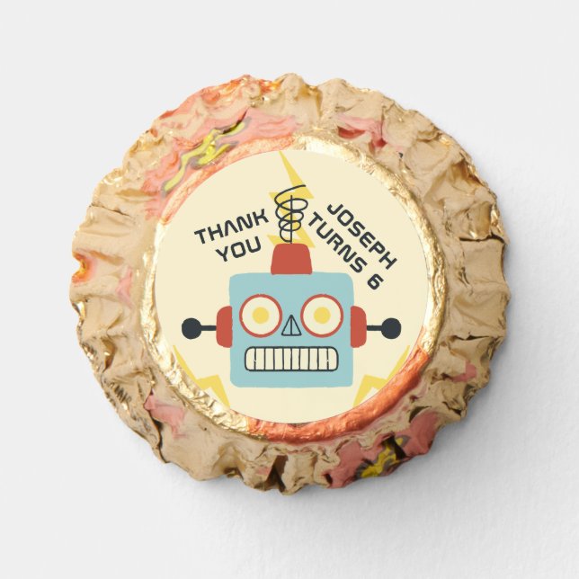 Antique Toy Robot Birthday Reese's Peanut Butter Cups (Front)