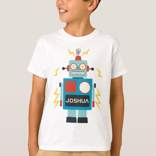 Antique Toy Robot Birthday T_Shirt