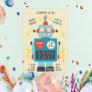 Antique Toy Robot Children’s Birthday Invitation