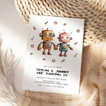 Antique Toy Robot Kids Birthday Invitation<br><div class="desc">Antique Toy Robot Kids Birthday Invitation</div>