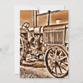 Antique Tractor Farm Equipment Classic Sepia (Front)