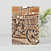 Antique Tractor Farm Equipment Classic Sepia (Standing Front)