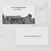Antique Tractor in Black and White Business Card | Zazzle