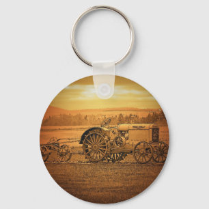 Antique Tractor Keychain