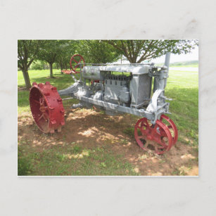 Antique Tractor Postcard