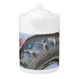 antique tractor teapot