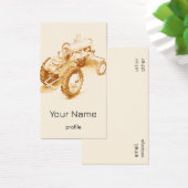 Antique tractor - watercolor vertical (Desk)