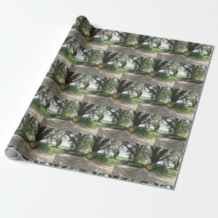 Antique tractor wrapping paper