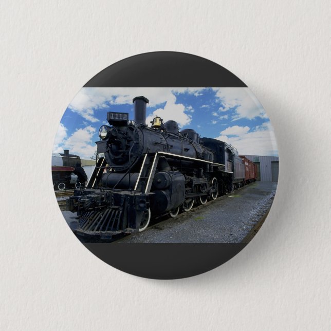 Antique Train Pinback Button (Front)