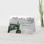 Antique Trator And Old Barn-customize It Card at Zazzle