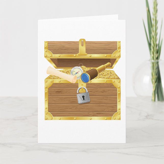Antique Treasure Chest Greeting Cards (Creator Uploaded)