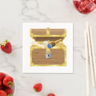 Antique Treasure Chest Paper Napkins