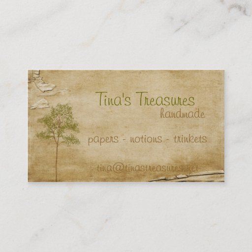 Customizable Antique Tree Business Cards