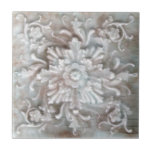 Antique Trent Floral Repro Faux Relief Majolica Ceramic Tile<br><div class="desc">Reproduced from a late 19th century tile by Trent tile of Trenton, New Jersey. The soft mottled colors make this tile a popular choice when a neutral color scheme is needed. Makes a great backsplash or wall tile in kitchen or bath. Also may be used as a shower tile or...</div>