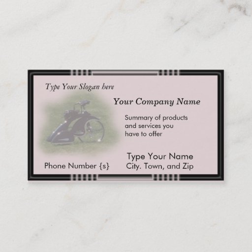 Customizable Antique Trike card-customize Business Cards