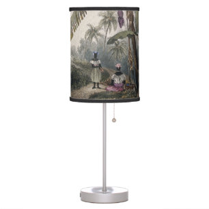 Antique Tropical Banana Tree Forest Vintage Bota Table Lamp