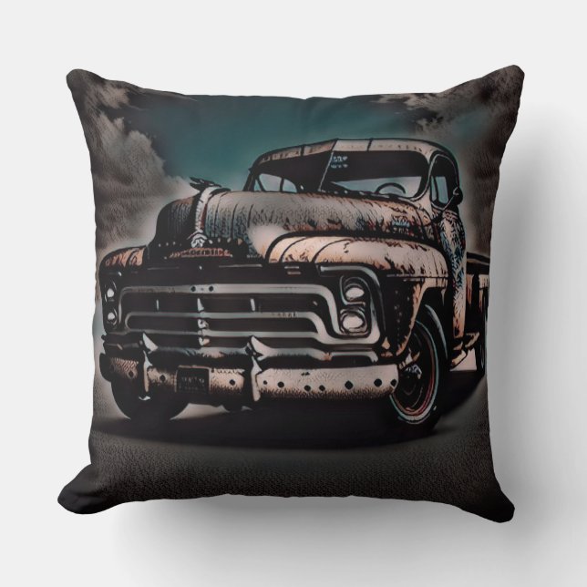Antique Truck - A Timeless Classic Throw Pillow (Front)