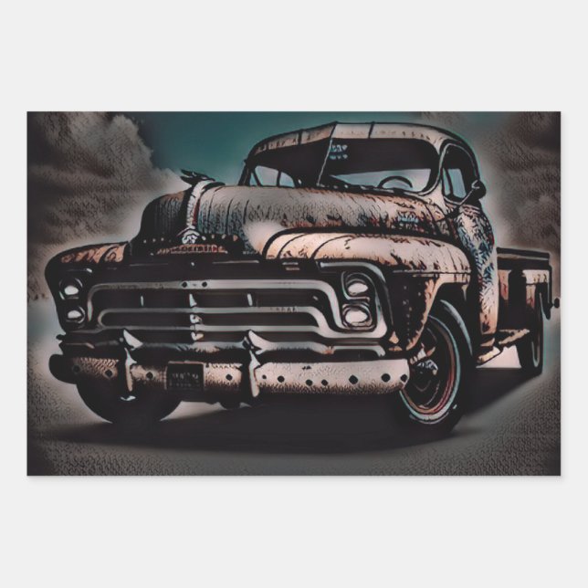 Antique Truck - A Timeless Classic Wrapping Paper Sheets (Front)