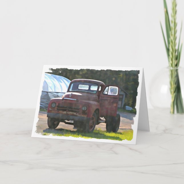 Antique Truck Birthday Card (Front)
