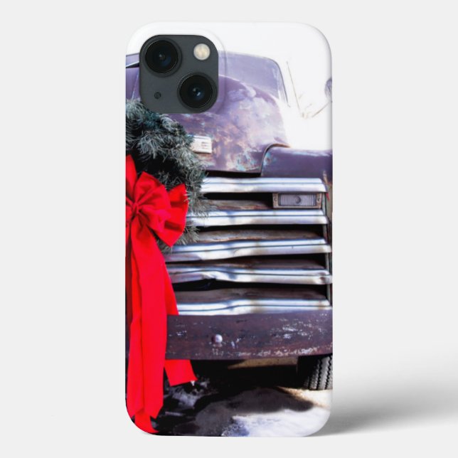 Antique Truck with Festive Christmas Wreath Case-Mate iPhone Case (Back)