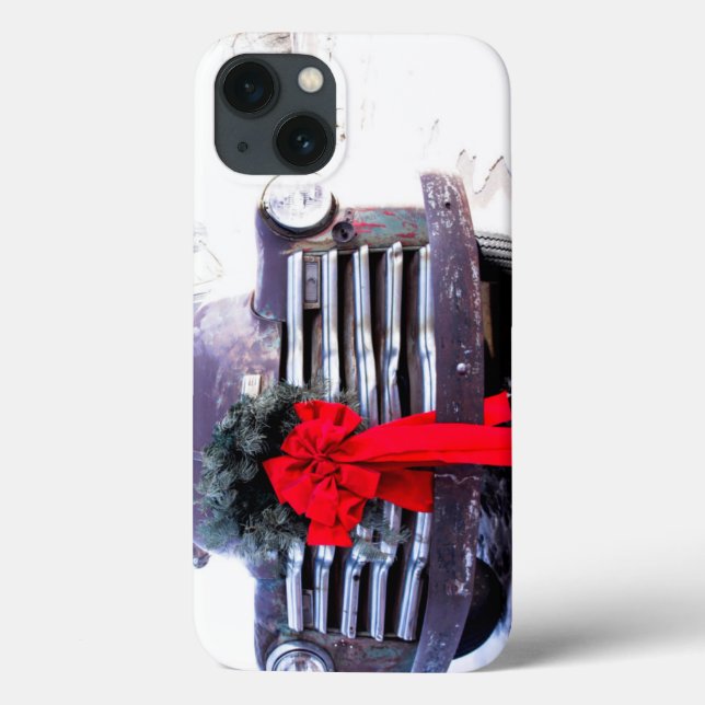 Antique Truck with Festive Christmas Wreath Case-Mate iPhone Case (Back)