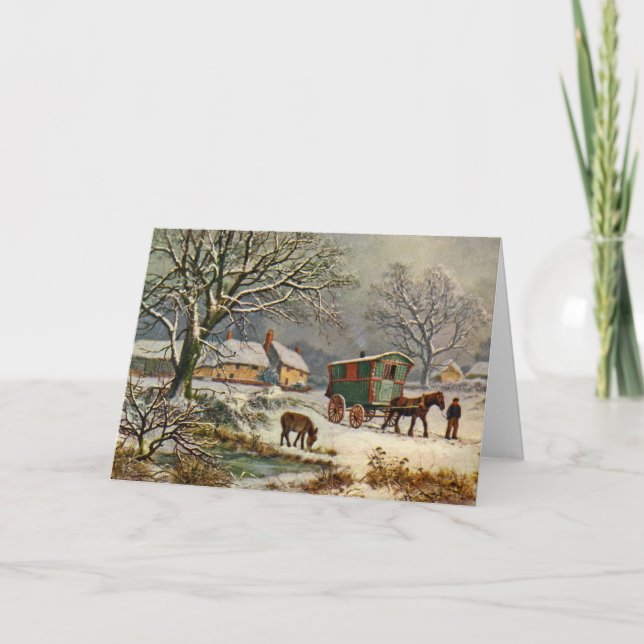 Antique Tuck Design Christmas or Holiday Card (Front)