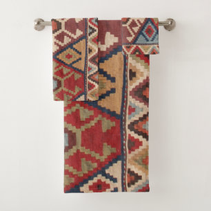 Antique Turkish Carpet Bath Towel Set
