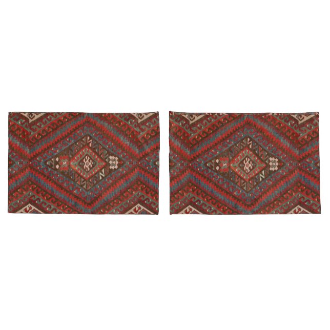 Antique Turkish Kilim Rug Persian Carpet  Pillow Case (Back-Set)