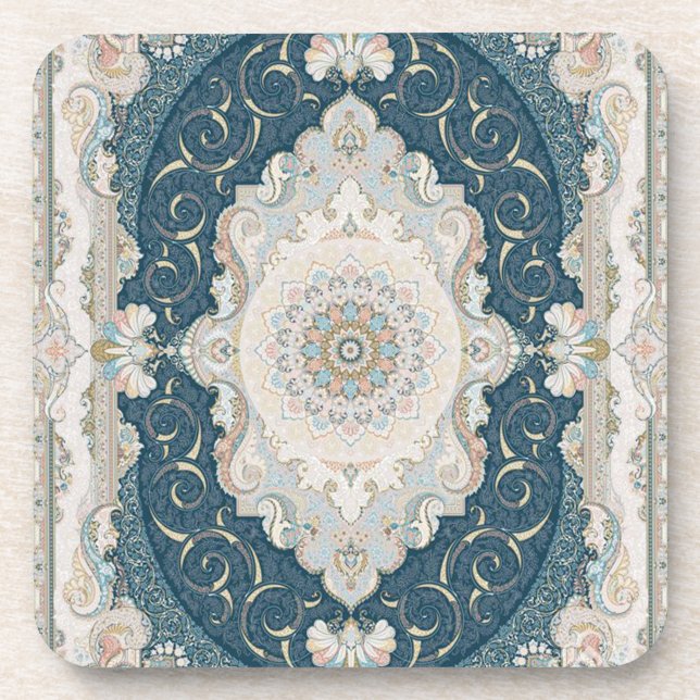 Antique Turkish Persian Carpet Rug Beverage Coaster (Front)