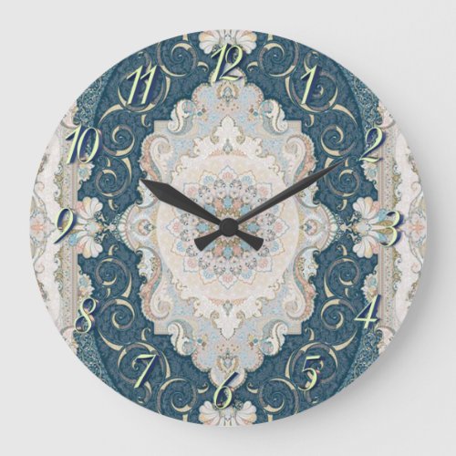 Antique Turkish Persian Carpet Rug Large Clock