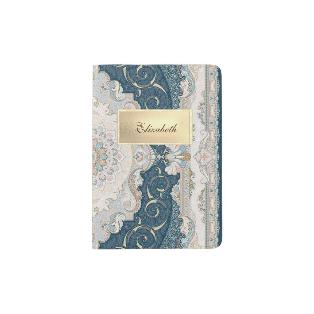 Antique Turkish Persian Carpet Rug Passport Holder (Front)