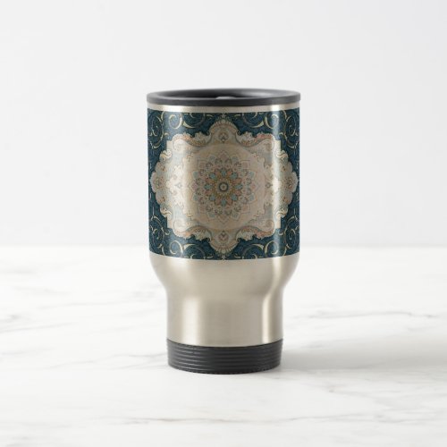 Antique Turkish Persian Carpet Rug Travel Mug