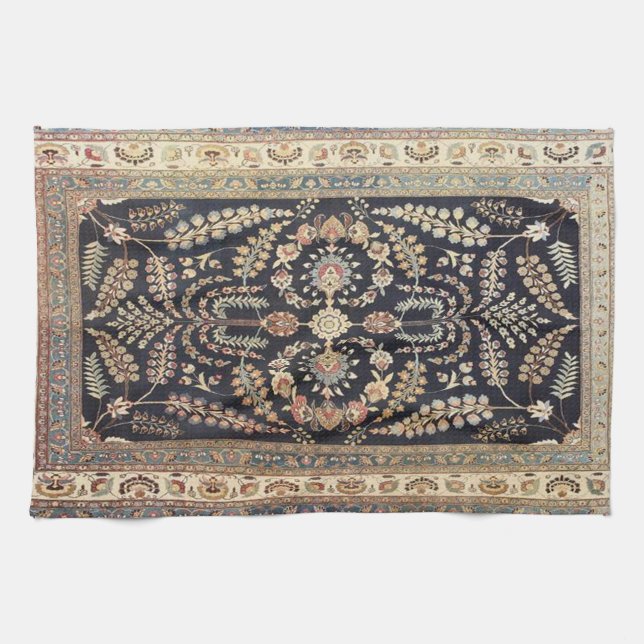 Antique Turkish Persian  Carpet Texture Kitchen Towel (Horizontal)