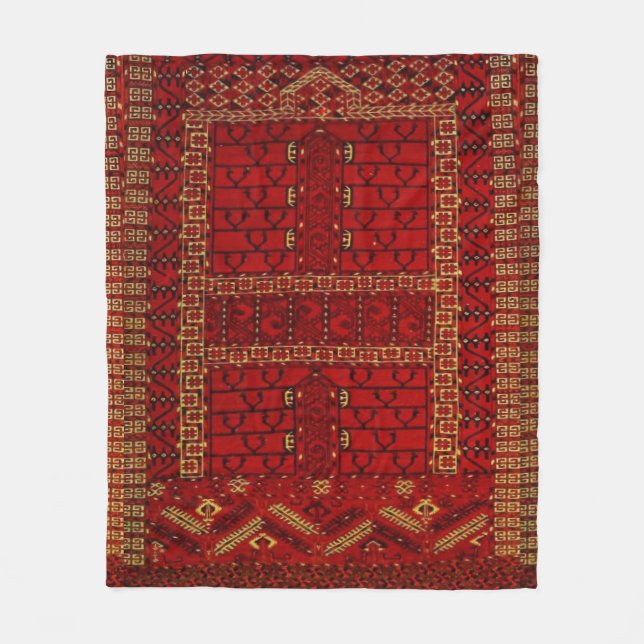 Antique Turkmen    design Fleece Blanket (Front)