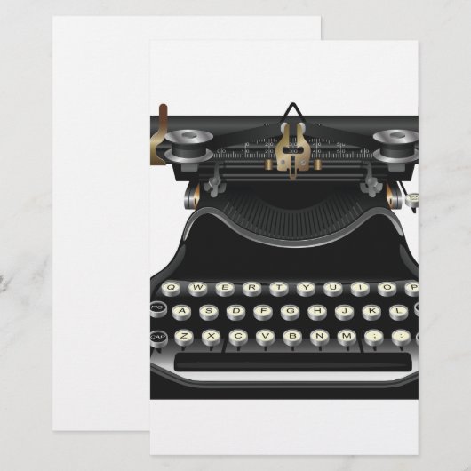 Antique Typewriter (Front/Back)