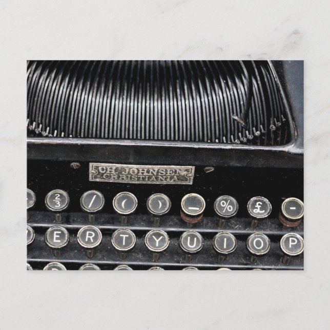 Antique Typewriter 2 Postcard (Front)
