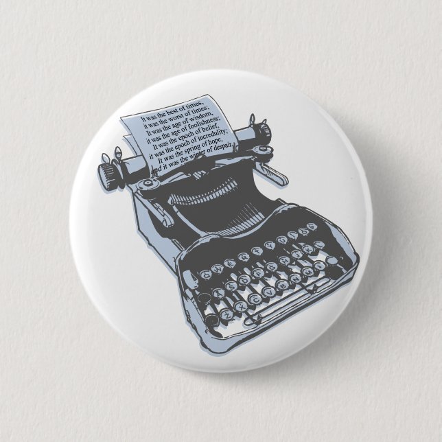 Antique typewriter button (Front)