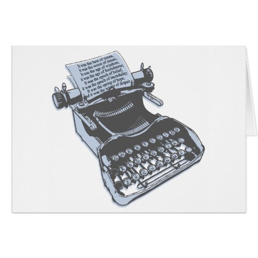 Antique typewriter cards (Front Horizontal)