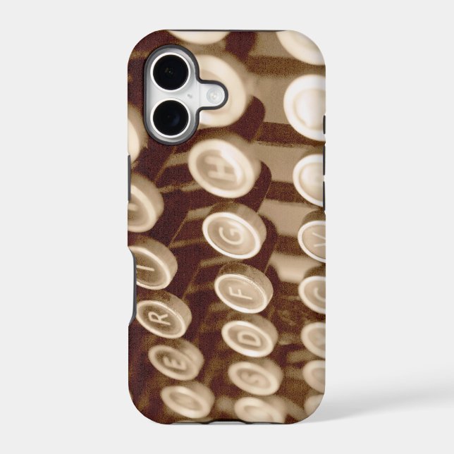 Antique typewriter keys iphone case (Back)
