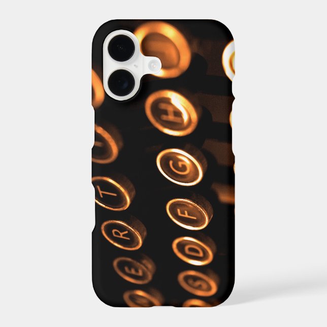 Antique typewriter keys iphone case (Back)