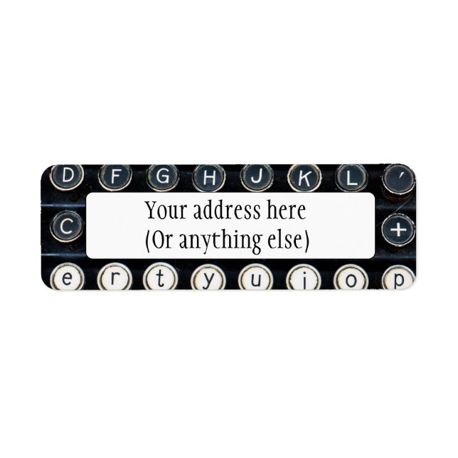 Antique Typewriter Label (Front)