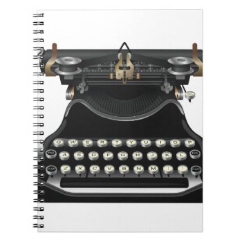 Antique Typewriter Notebook by vectortoons at Zazzle