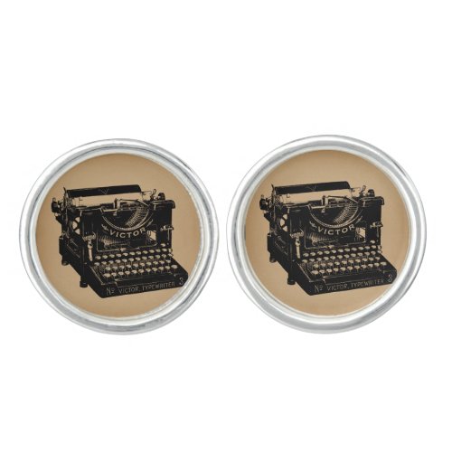 Antique Typewriter Old Fashioned Typewriter Cufflinks