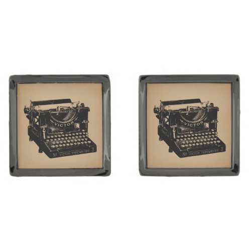 Antique Typewriter Old Fashioned Typewriter Cufflinks